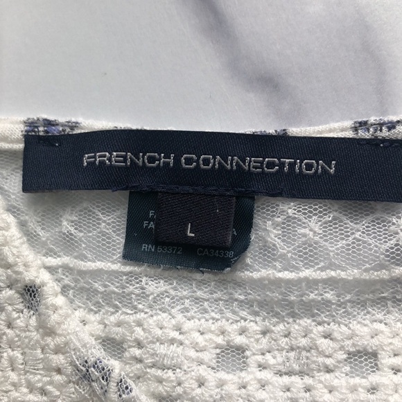 French Connection Ava Tile Gypsy Boho Top Size Large - Picture 6 of 15